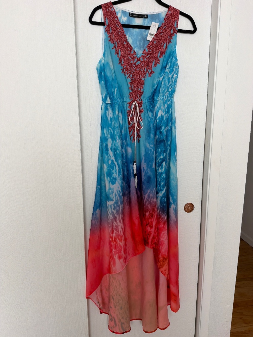 New York & Company Ombre High-Low Maxi Dress Size M NWT